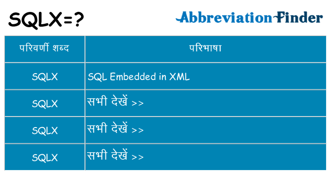 sqlx का क्या अर्थ है