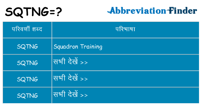 sqtng का क्या अर्थ है