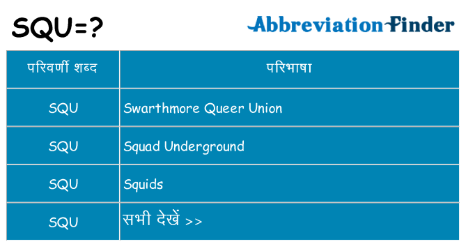 squ का क्या अर्थ है
