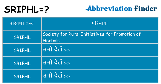 sriphl का क्या अर्थ है