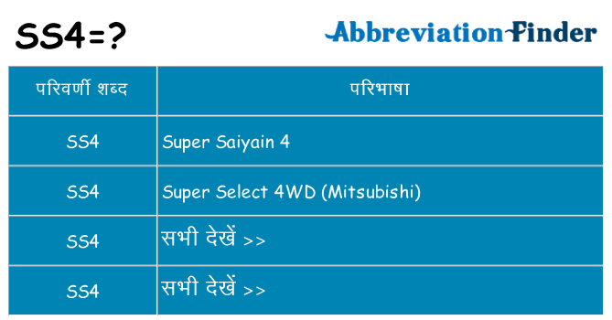 ss4 का क्या अर्थ है