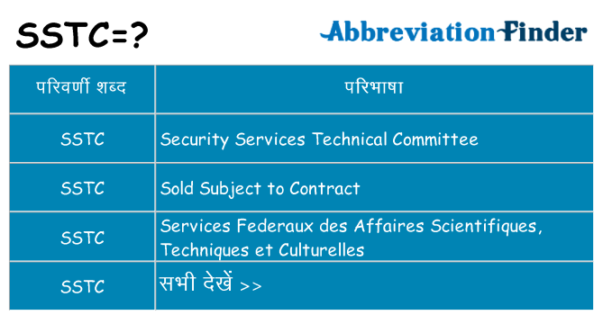 sstc का क्या अर्थ है