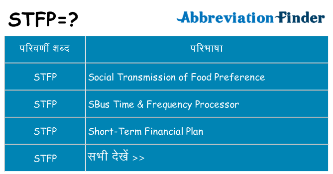 stfp का क्या अर्थ है