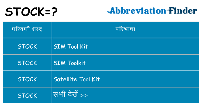 stock का क्या अर्थ है