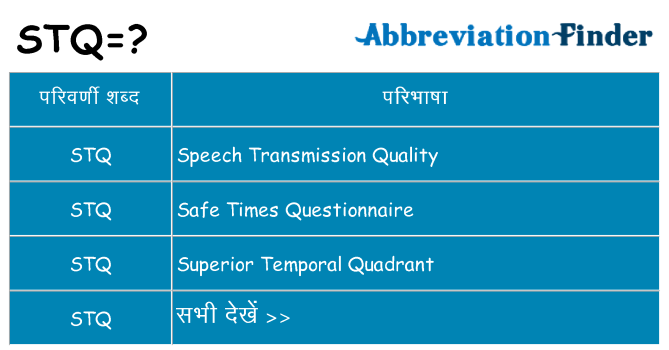stq का क्या अर्थ है