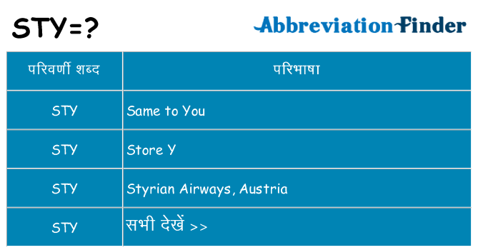 sty का क्या अर्थ है