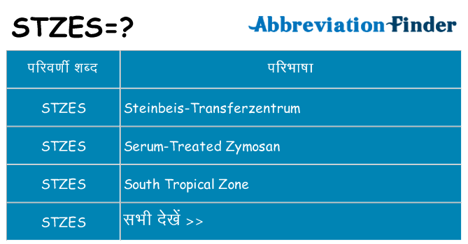 stzes का क्या अर्थ है