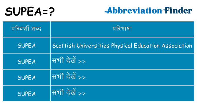 supea का क्या अर्थ है