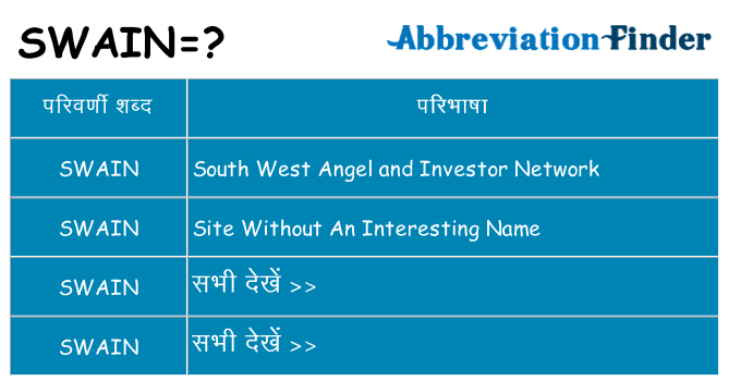 swain का क्या अर्थ है