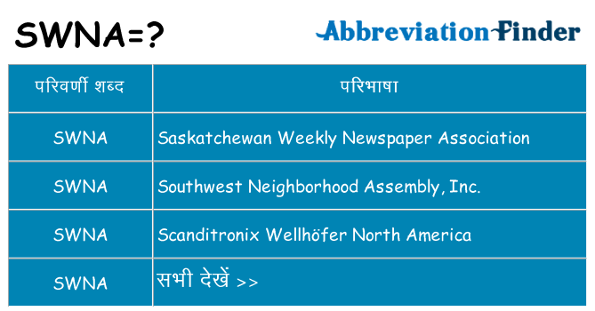 swna का क्या अर्थ है