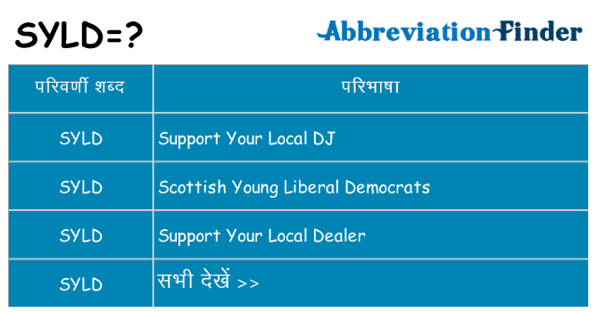 syld का क्या अर्थ है