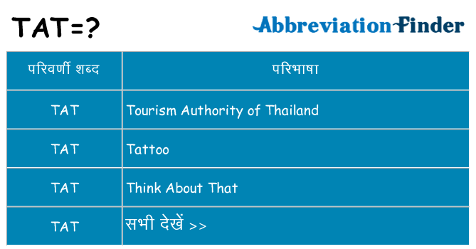 tat का क्या अर्थ है