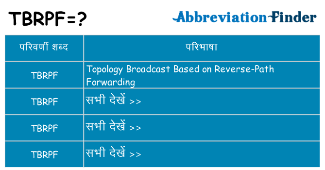 tbrpf का क्या अर्थ है