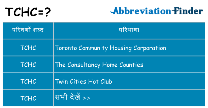 tchc का क्या अर्थ है
