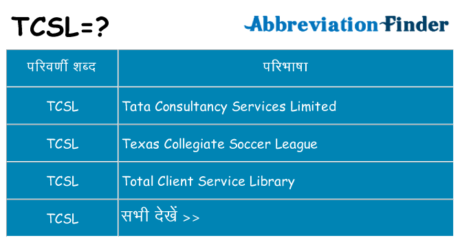 tcsl का क्या अर्थ है