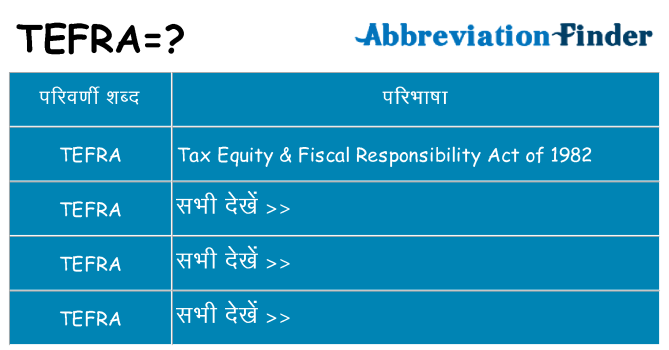 tefra का क्या अर्थ है