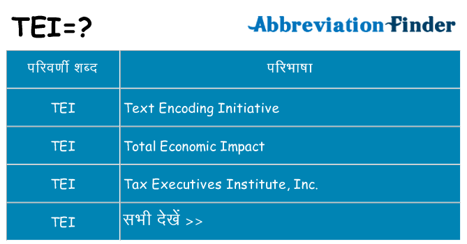 tei का क्या अर्थ है