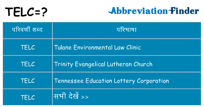 telc का क्या अर्थ है