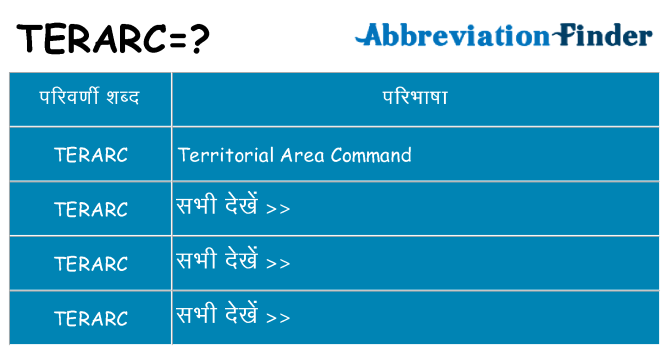terarc का क्या अर्थ है