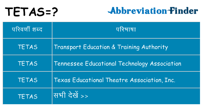 tetas का क्या अर्थ है