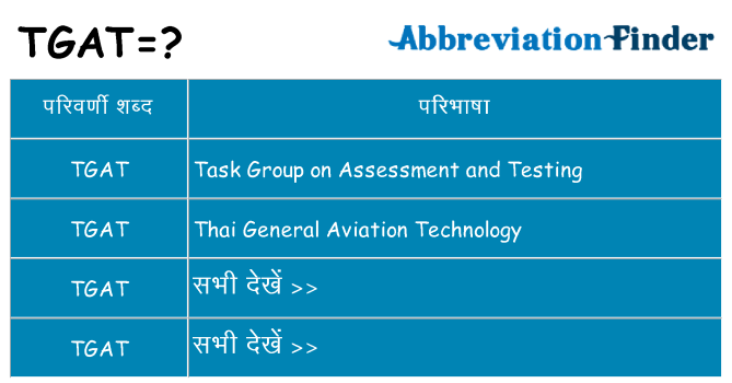 tgat का क्या अर्थ है