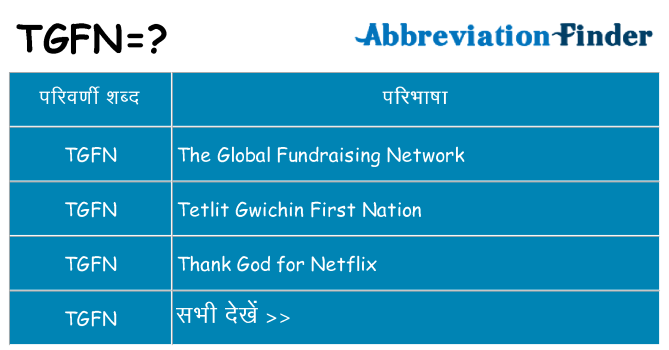 tgfn का क्या अर्थ है