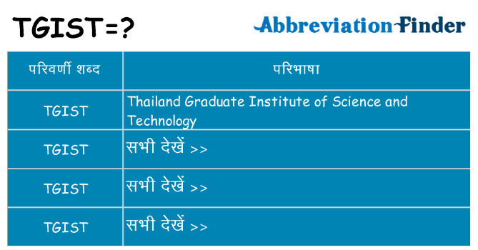tgist का क्या अर्थ है
