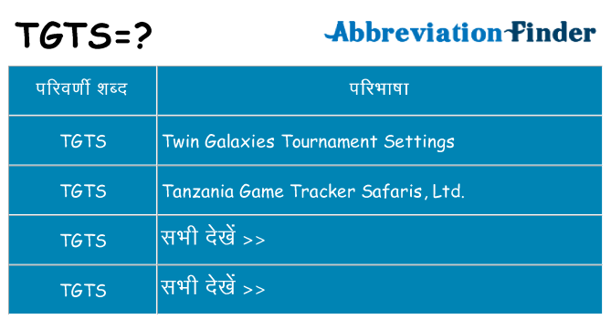tgts का क्या अर्थ है