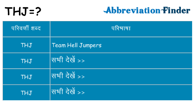thj का क्या अर्थ है