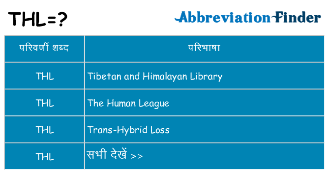 thl का क्या अर्थ है