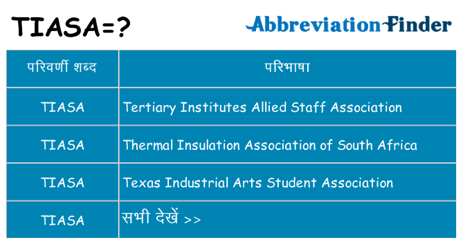 tiasa का क्या अर्थ है