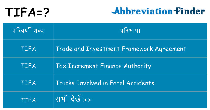 tifa का क्या अर्थ है