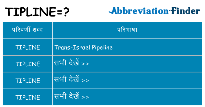 tipline का क्या अर्थ है