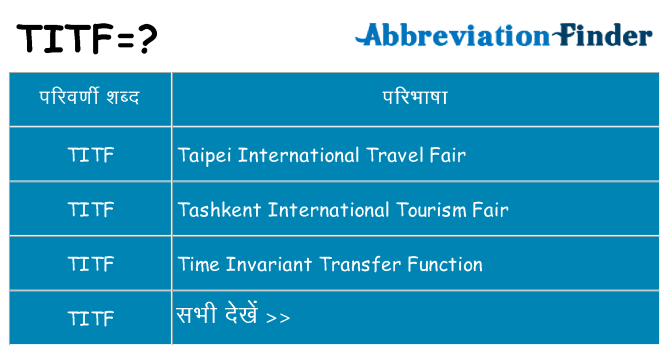 titf का क्या अर्थ है