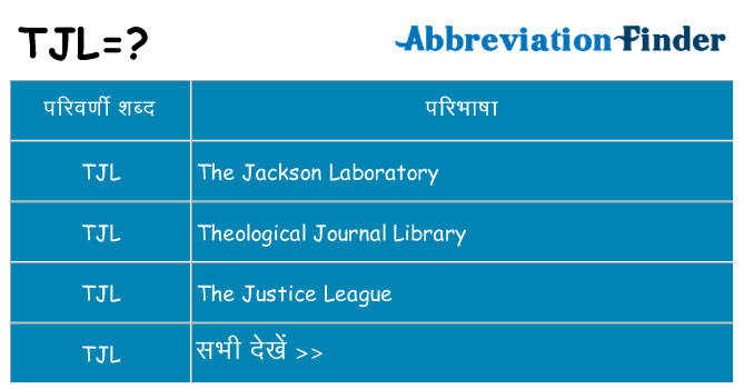 tjl का क्या अर्थ है
