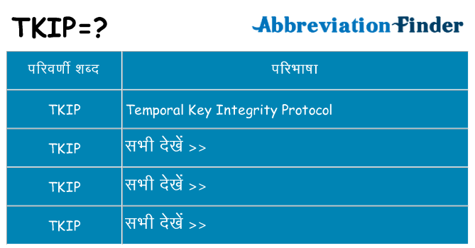 tkip का क्या अर्थ है