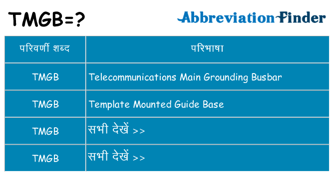 tmgb का क्या अर्थ है