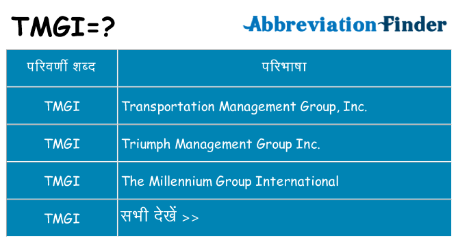 tmgi का क्या अर्थ है