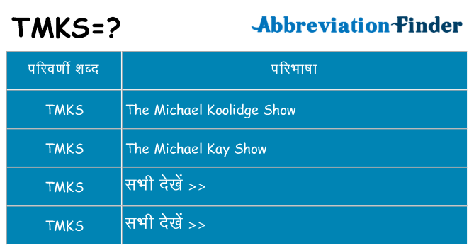 tmks का क्या अर्थ है