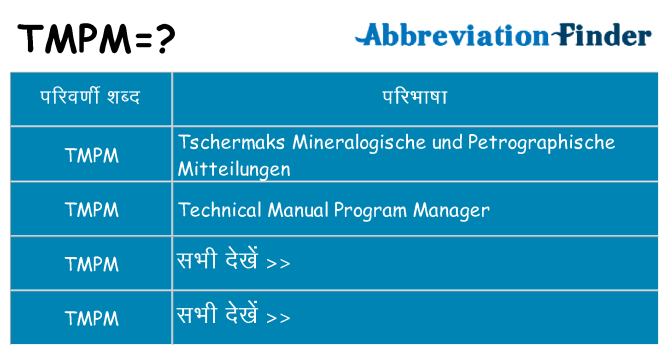 tmpm का क्या अर्थ है