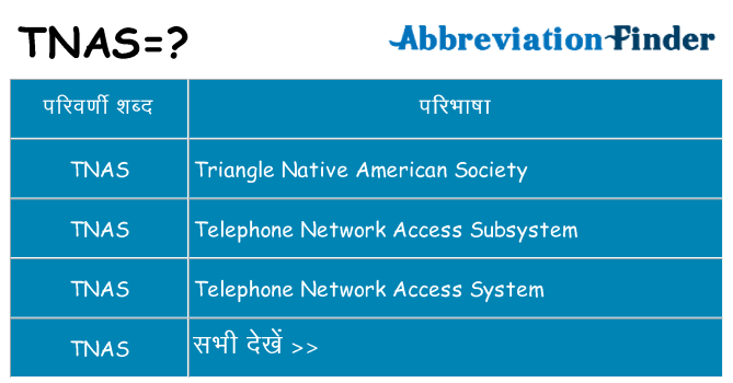 tnas का क्या अर्थ है
