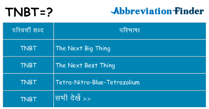 tnbt का क्या अर्थ है