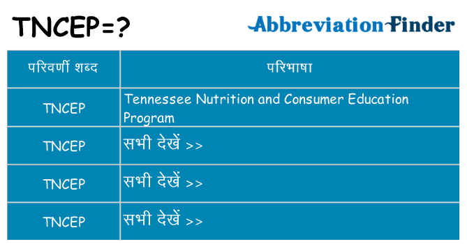 tncep का क्या अर्थ है