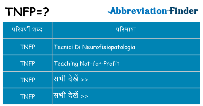 tnfp का क्या अर्थ है