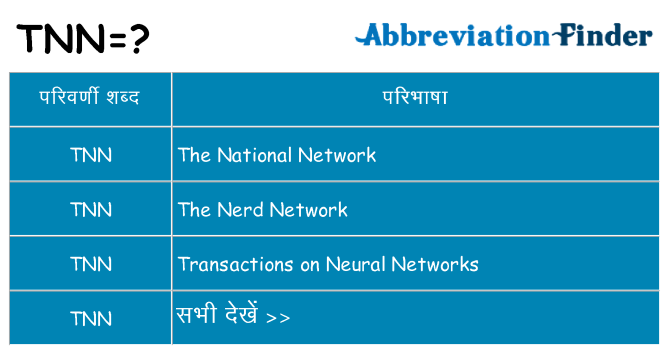 tnn का क्या अर्थ है