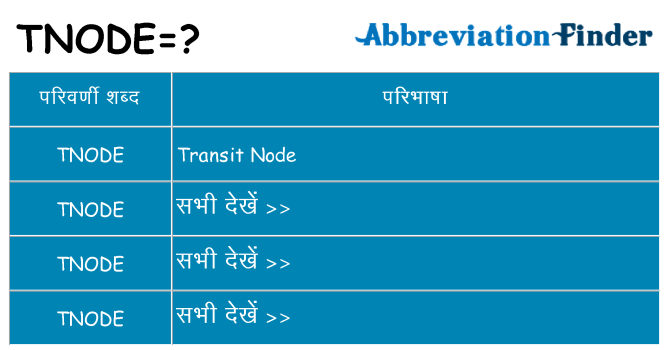 tnode का क्या अर्थ है