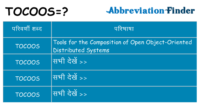 tocoos का क्या अर्थ है