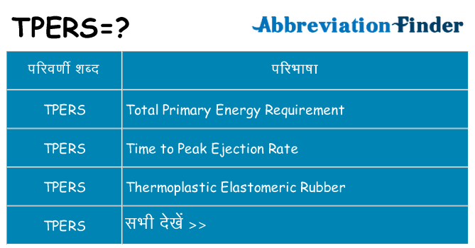 tpers का क्या अर्थ है