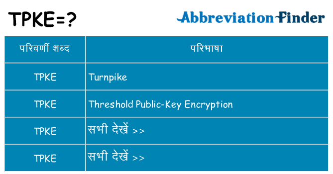 tpke का क्या अर्थ है