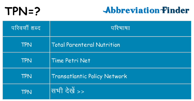 tpn का क्या अर्थ है